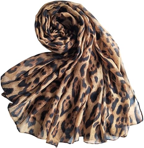小物 leopard pattern wrinkle stole ZCYYYS Leopard Print Shawls and Wraps for Women Leopard